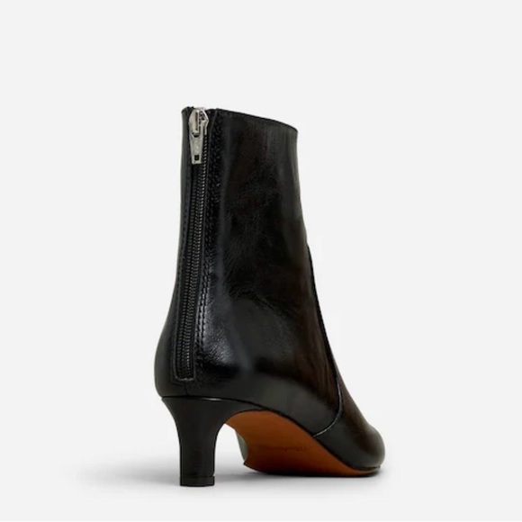 Madewell Black leather kitten heeled ankle Boots - size 8 NWOB - Picture 4 of 7